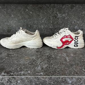Gucci Rython Mouth Sneakers, Authentic